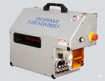 Compact, portable wire processing machine for cutting and stripping cables.